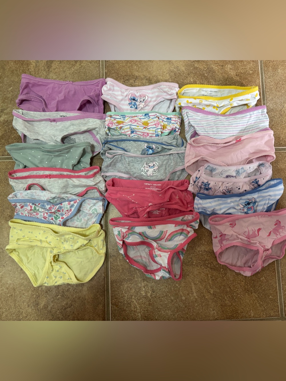 Assorted Girls' Cotton Bikini Underwear - Pink, Purple, Yellow & More 4/5T
